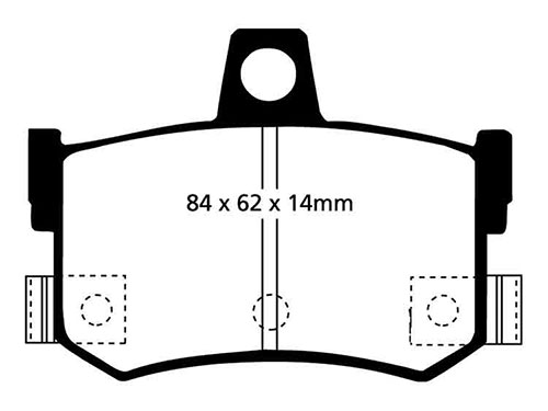 EBC Red Stuff Brake Pads - Rear for Rover 800