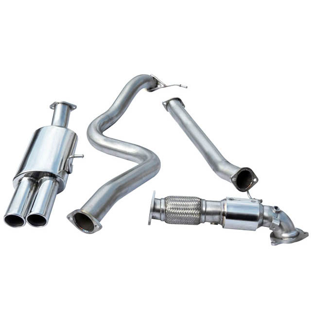 Cobra Sport Turbo Back Exhaust (With Sports Cat & Non-Resonated) Twin Tailpipe