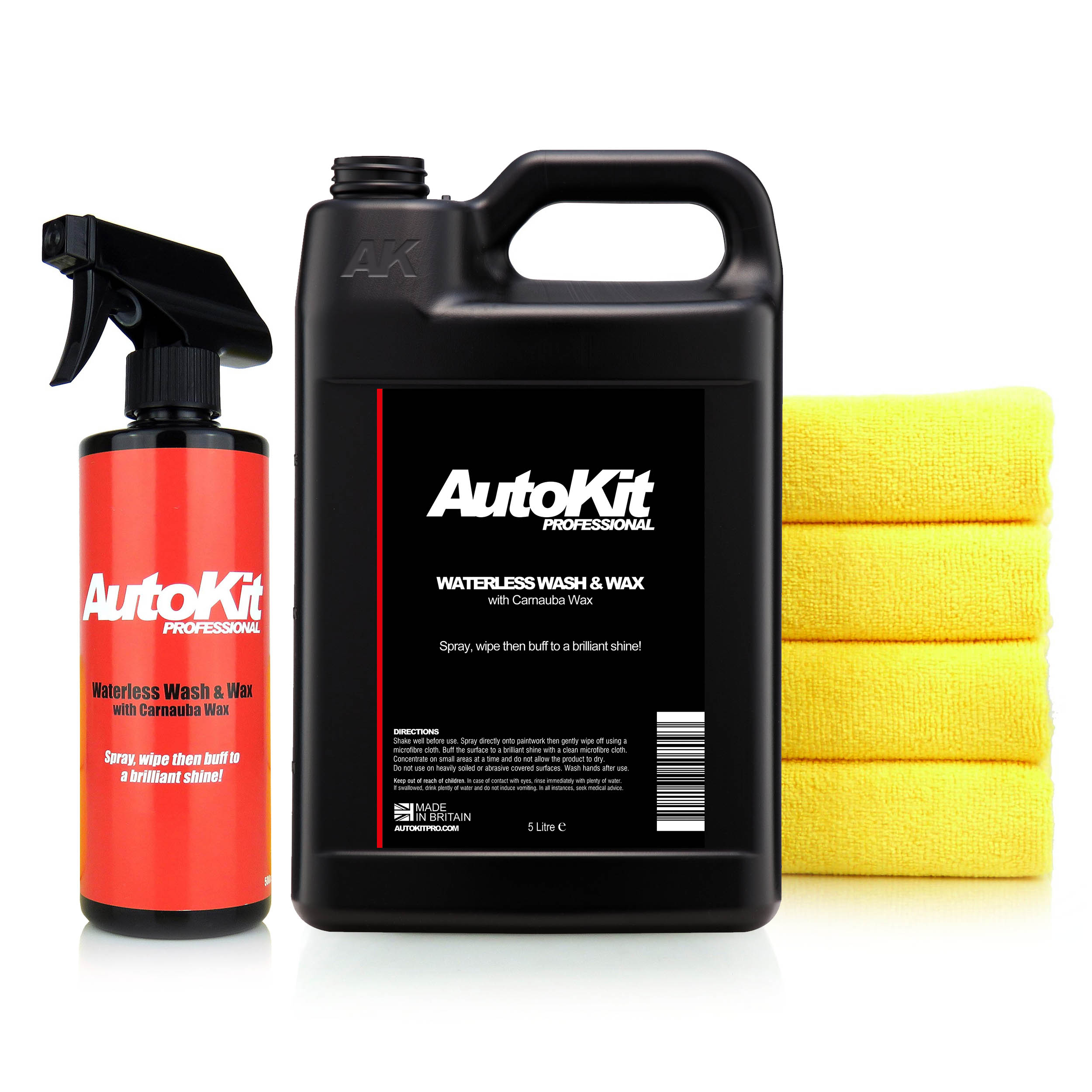 AutoKit Waterless Wash and Wax - 5.5L Kit