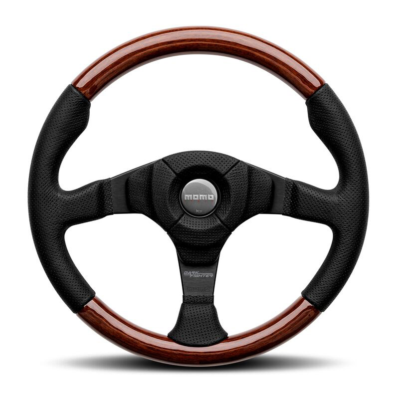 Momo Steering Wheels - Dark Fighter Wood Steering Wheel