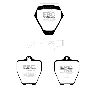 EBC Ultimax Brake Pads - Front for Audi A4 (8D)