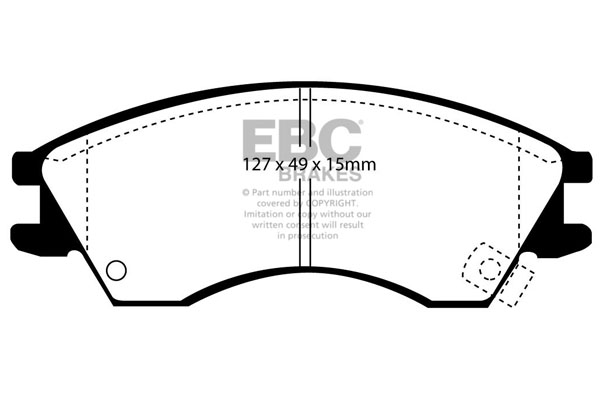 EBC Ultimax Brake Pads - Front for Subaru Justy