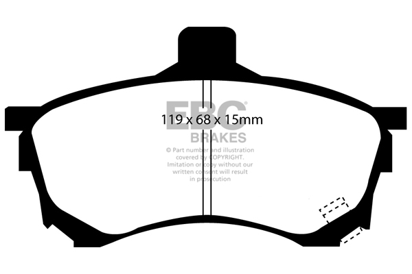EBC Ultimax Brake Pads - Front for Mitsubishi Carisma