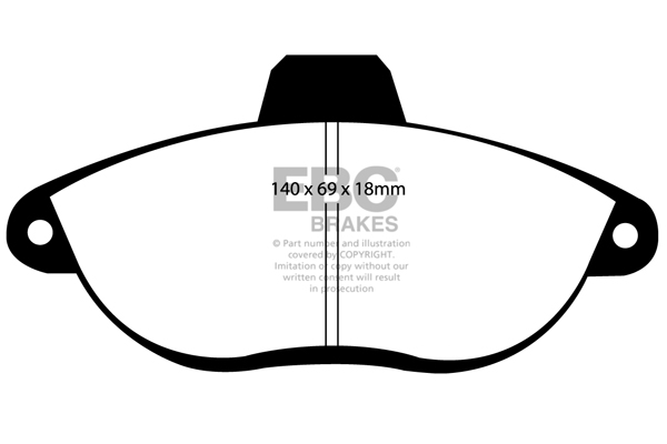 EBC Ultimax Brake Pads - Front for Fiat Scudo