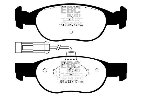 EBC Ultimax Brake Pads - Front for Alfa Romeo 146
