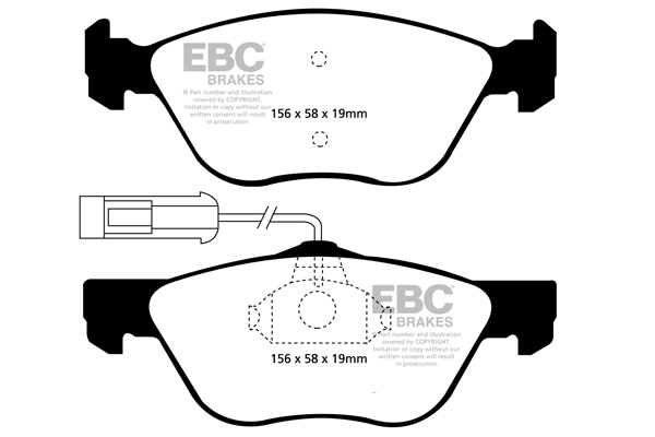 EBC Ultimax Brake Pads - Front for Fiat Coupe