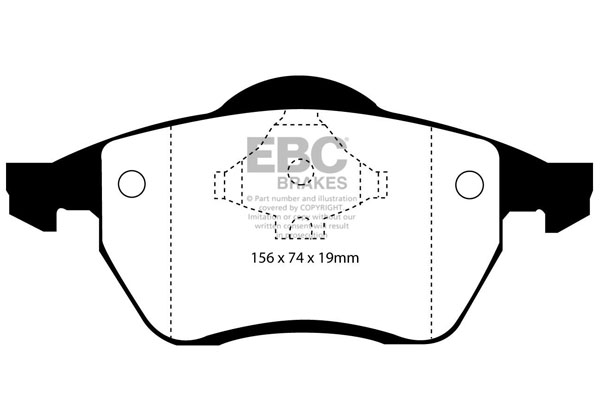 EBC Ultimax Brake Pads - Front for Ford Galaxy