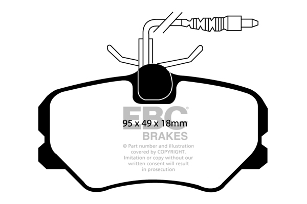 EBC Ultimax Brake Pads - Front for Peugeot 306