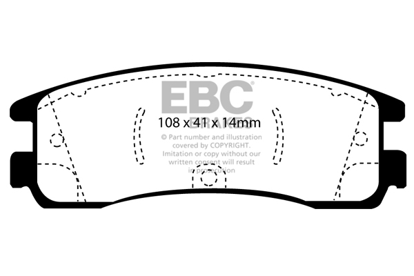 EBC Ultimax Brake Pads - Rear for Vauxhall Sintra