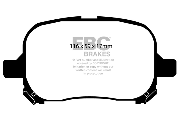EBC Ultimax Brake Pads - Front for Toyota Camry