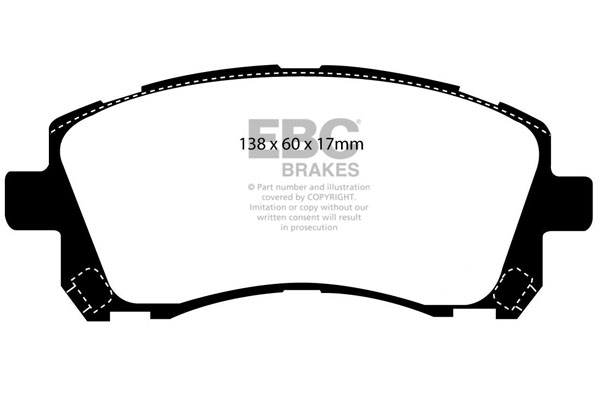 EBC Ultimax Brake Pads - Front for Subaru Legacy