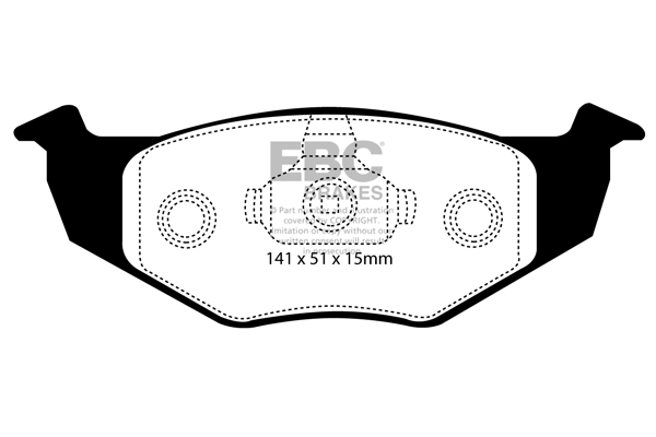 EBC Ultimax Brake Pads - Front for VW Polo Mk 3 (6N/6N2)