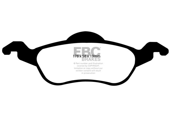 EBC Ultimax Brake Pads - Front for Ford Focus Mk 1