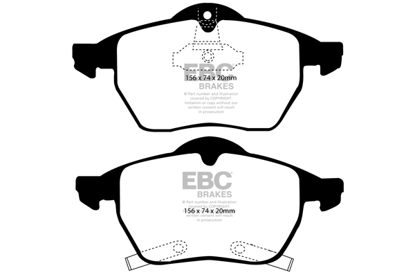 EBC Ultimax Brake Pads - Front for Saab 9-3