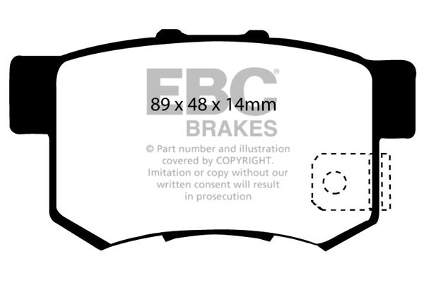 EBC Ultimax Brake Pads - Rear for Honda Integra