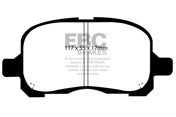 EBC Ultimax Brake Pads - Front for Toyota Corolla