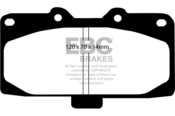 EBC Ultimax Brake Pads - Front for Subaru Impreza Mk 1