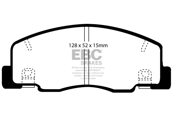 EBC Ultimax Brake Pads - Front for Toyota Previa