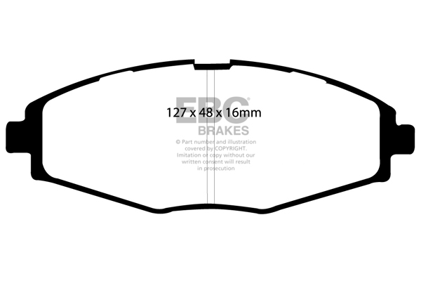 EBC Ultimax Brake Pads - Front for Chevrolet Matiz