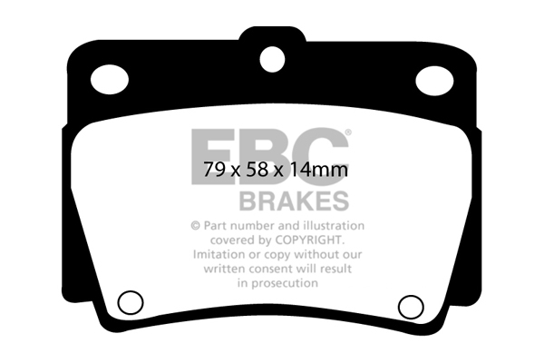 EBC Ultimax Brake Pads - Rear for Mitsubishi Shogun