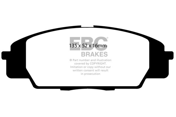 EBC Ultimax Brake Pads - Front for Honda Civic Mk 8