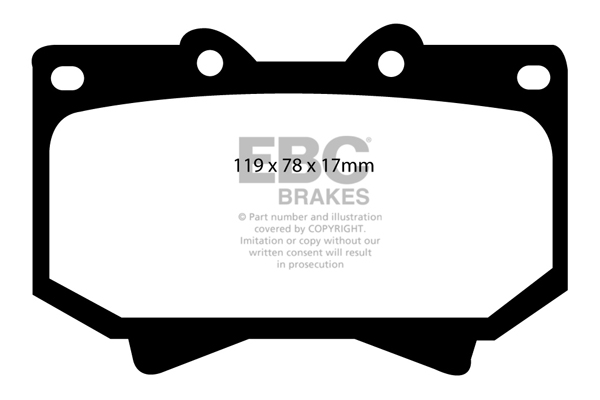 EBC Ultimax Brake Pads - Front for Toyota Land Cruiser