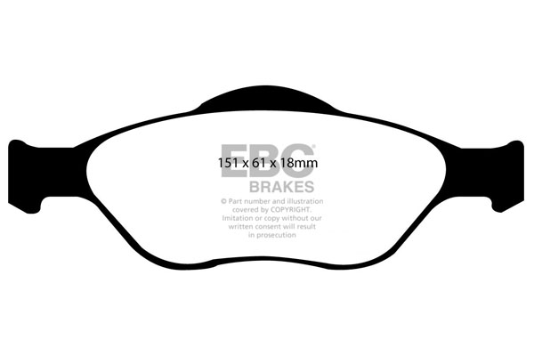 EBC Ultimax Brake Pads - Front for Ford Ka Mk 1