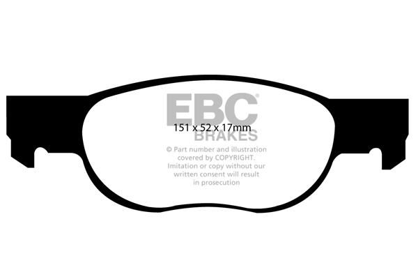 EBC Ultimax Brake Pads - Front for Fiat Punto