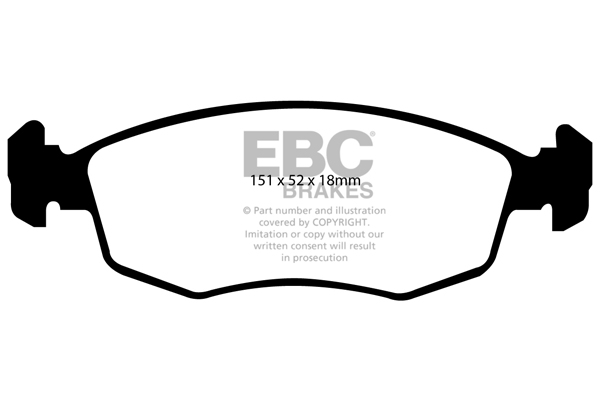 EBC Ultimax Brake Pads - Front for Fiat Punto