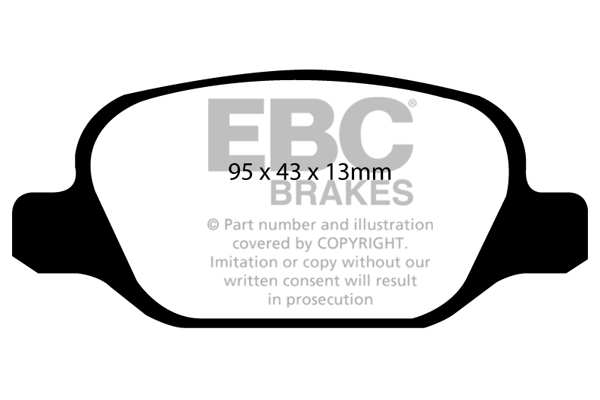 EBC Ultimax Brake Pads - Rear for Fiat 500