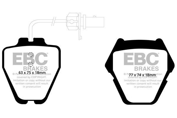EBC Ultimax Brake Pads - Front for Audi A6 (4B)