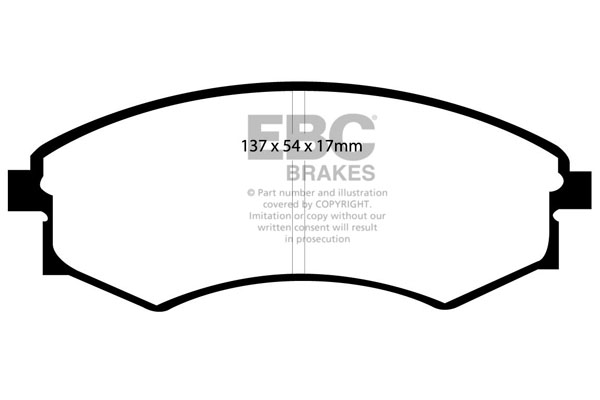 EBC Ultimax Brake Pads - Front for Hyundai Coupe