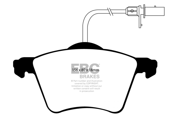 EBC Ultimax Brake Pads - Front for Ford Galaxy