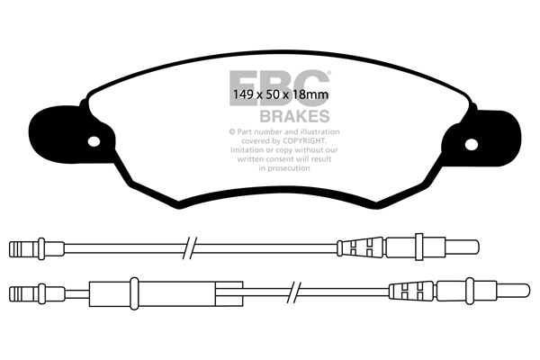 EBC Ultimax Brake Pads - Front for Citroen C5