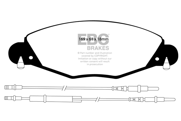 EBC Ultimax Brake Pads - Front for Citroen C5