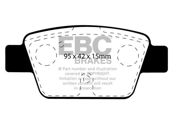 EBC Ultimax Brake Pads - Rear for Fiat Bravo
