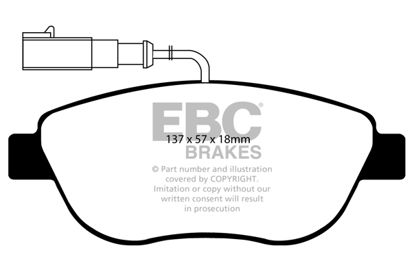 EBC Ultimax Brake Pads - Front for Fiat 500