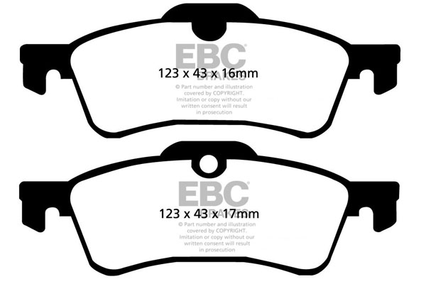 EBC Ultimax Brake Pads - Rear for Mini Mini (R50/R52/R53)