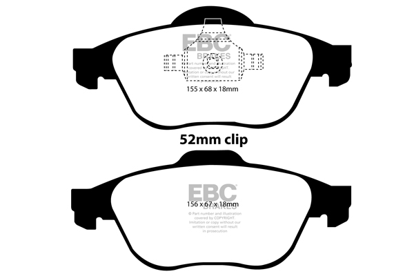 EBC Ultimax Brake Pads - Front for Renault Wind