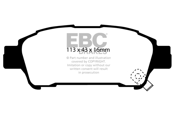 EBC Ultimax Brake Pads - Rear for Toyota Avensis Verso
