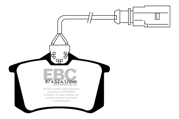 EBC Ultimax Brake Pads - Rear for Seat Alhambra
