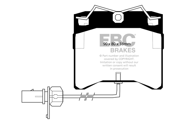 EBC Ultimax Brake Pads - Front for VW Transporter (T4)