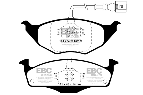 EBC Ultimax Brake Pads - Front for Audi A2 (8Z)