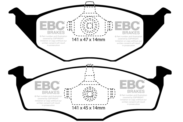 EBC Ultimax Brake Pads - Front for VW Lupo