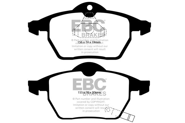 EBC Ultimax Brake Pads - Front for Vauxhall Astra Mk 4 (G)