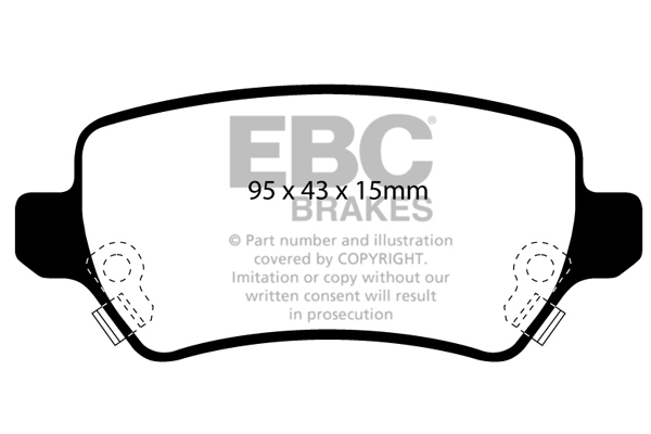 EBC Ultimax Brake Pads - Rear for Vauxhall Meriva