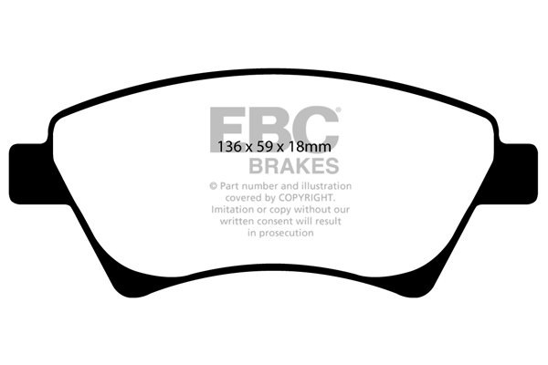 EBC Ultimax Brake Pads - Front for Renault Megane II