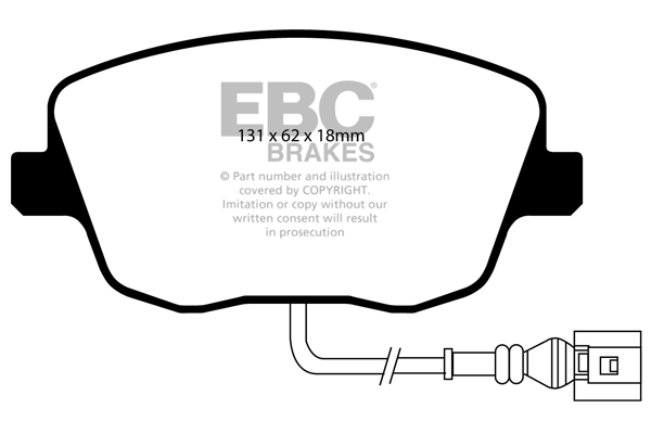 EBC Ultimax Brake Pads - Front for Seat Ibiza Mk 3 (6L)