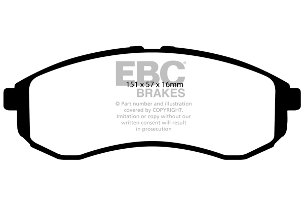 EBC Ultimax Brake Pads - Front for Mitsubishi L200