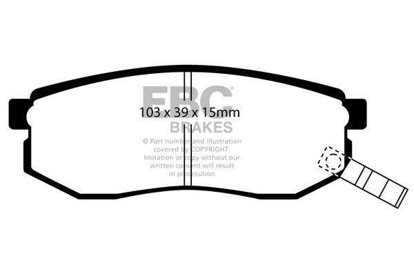 EBC Ultimax Brake Pads - Rear for Mitsubishi Shogun Pinin